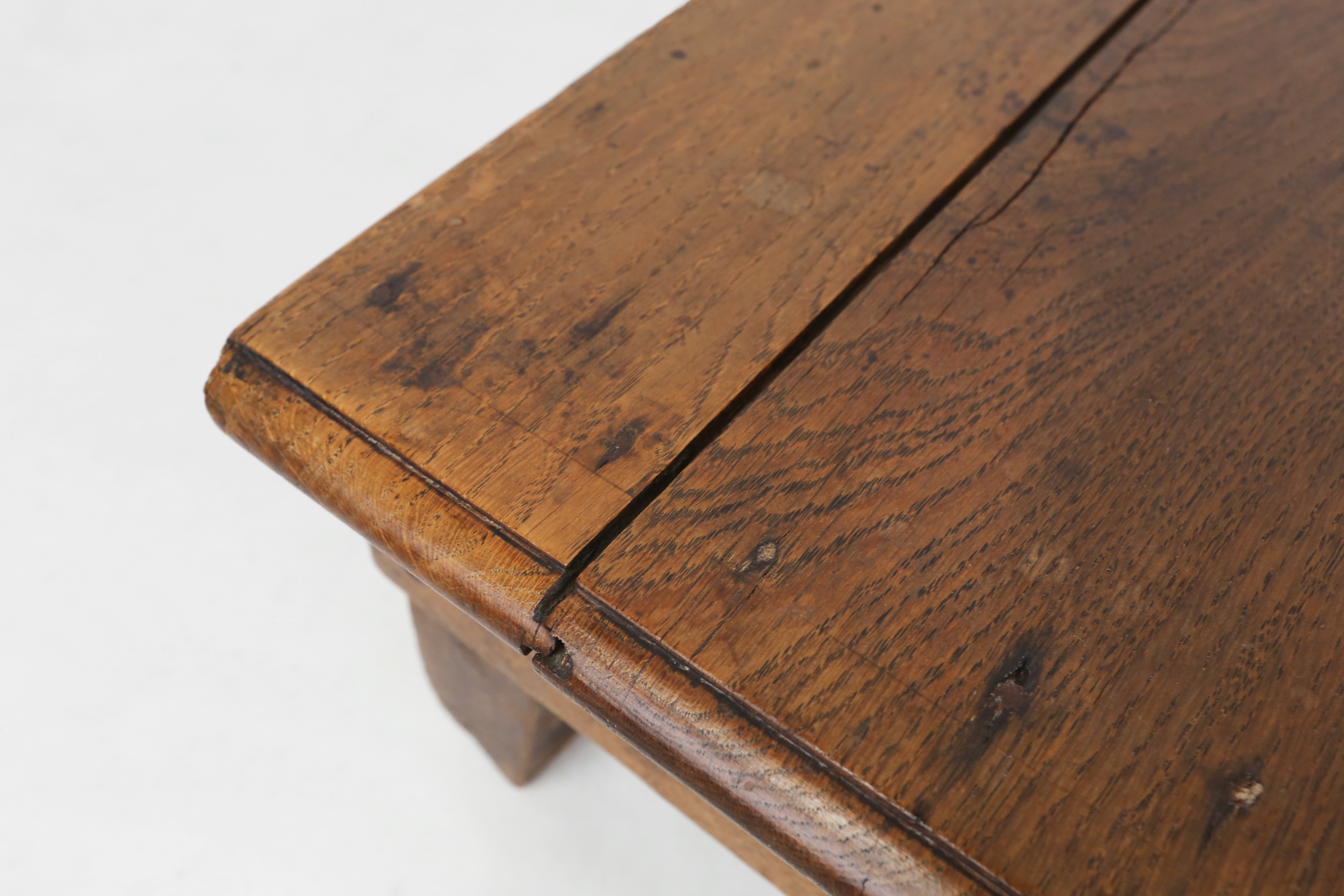 Charming wooden rustic church stool, France ca. 1900thumbnail